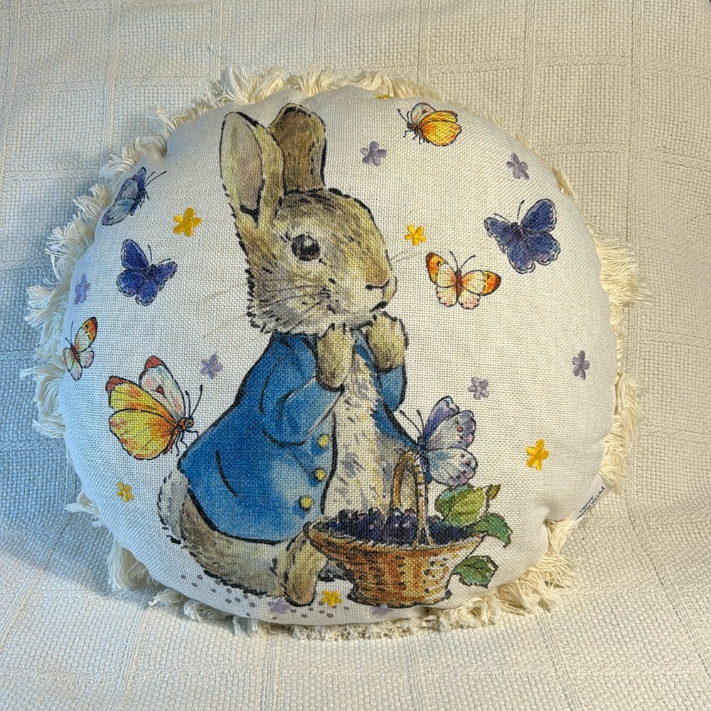 Peter Rabbit Decorative Round Pillow 16”